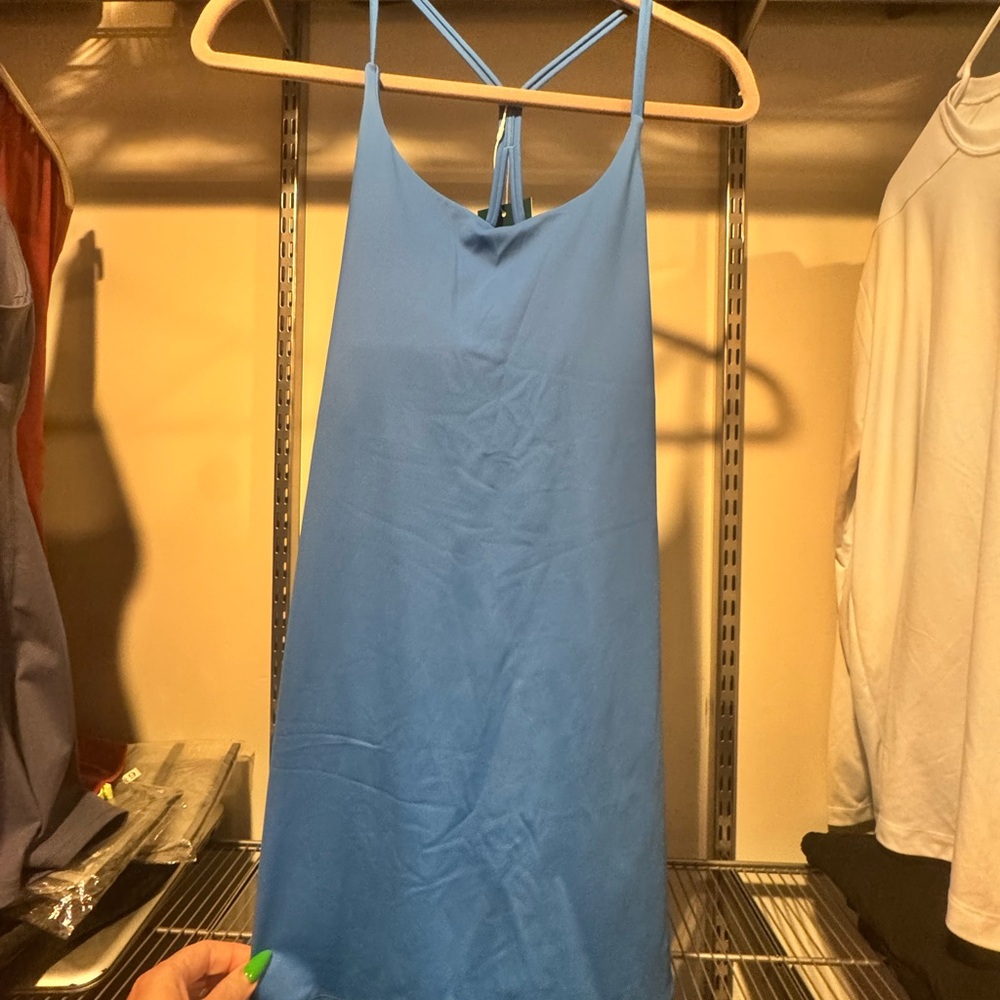 HALARA Activewear Teal Strappy Dress NWT